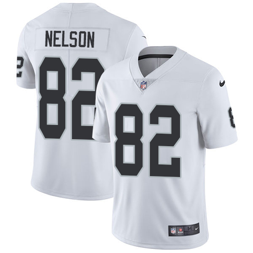 Nike Raiders #82 Jordy Nelson White Men's Stitched NFL Vapor Untouchable Limited Jersey